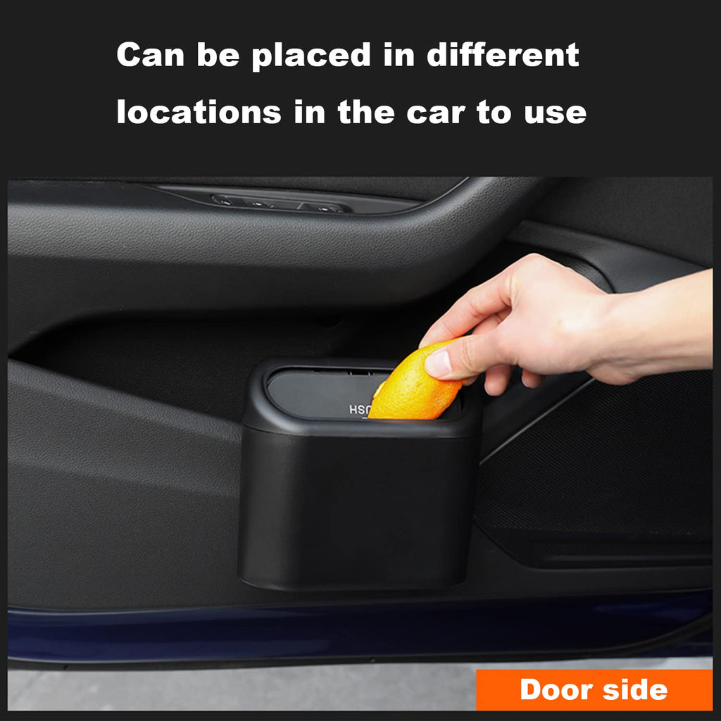 Car Trash Can, 1.0 Liters, Plastic, Trash Can Set, Multi-Purpose, Easy to Install, Includes 75 Garbage Bags