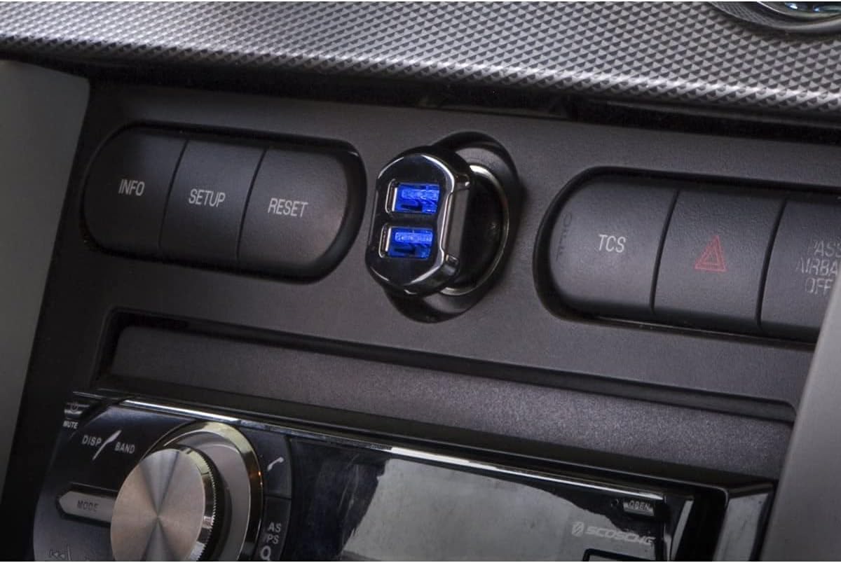 Dual USB Fast Charger for SUVs & Road Trips