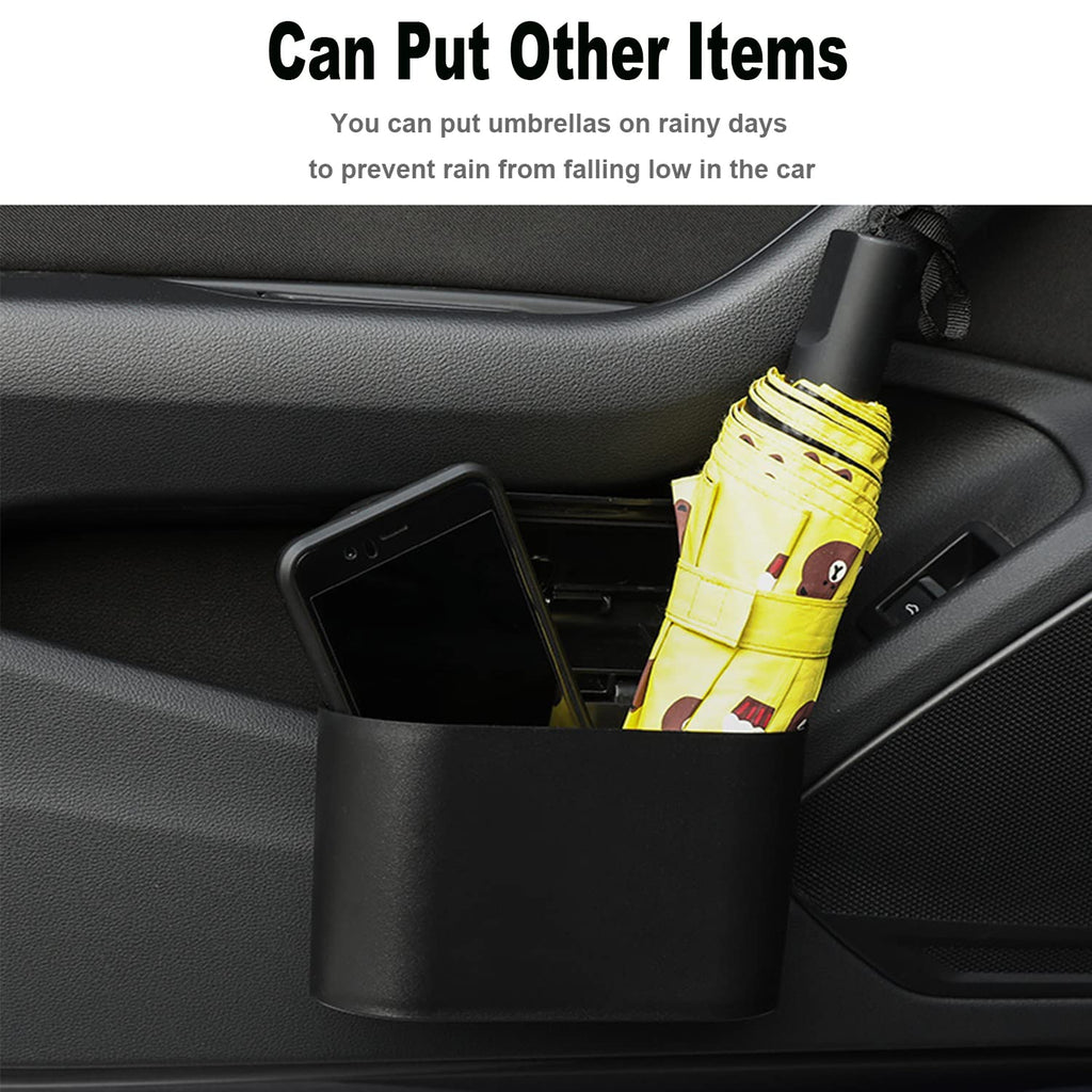 Car Trash Can, 1.0 Liters, Plastic, Trash Can Set, Multi-Purpose, Easy to Install, Includes 75 Garbage Bags