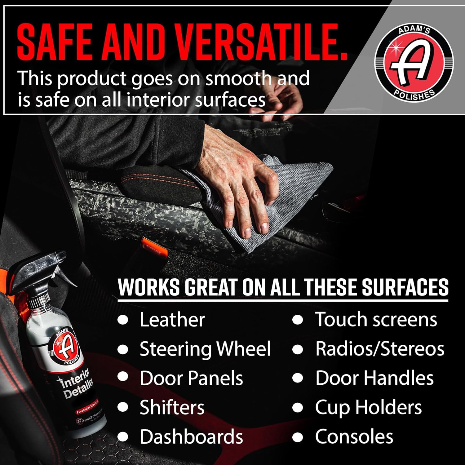 Interior Detailer 16Oz - Total Car Interior Cleaner, Protectant & Dressing, All Purpose Cleaner & Leather Conditioner, Vinyl, Dashboard, Screen, Seat Cleaner & More