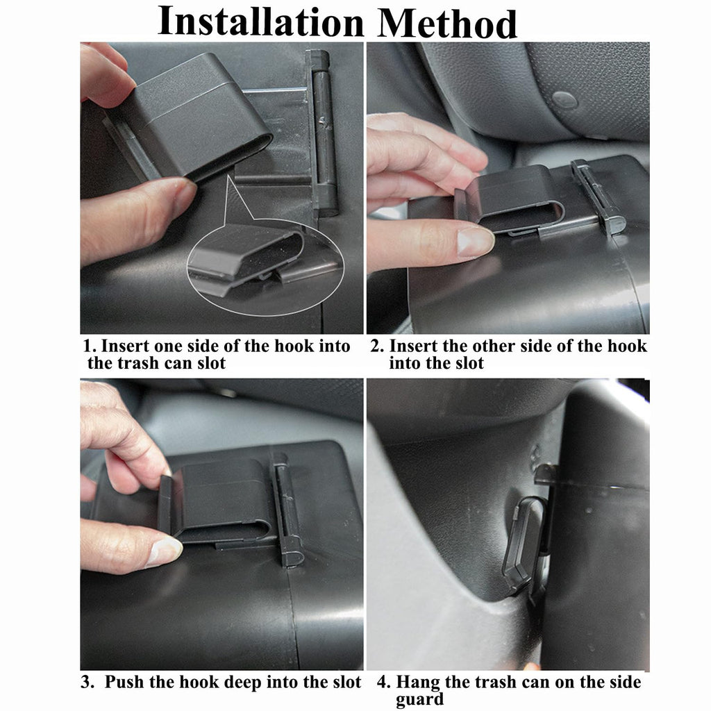 Car Trash Can, 1.0 Liters, Plastic, Trash Can Set, Multi-Purpose, Easy to Install, Includes 75 Garbage Bags