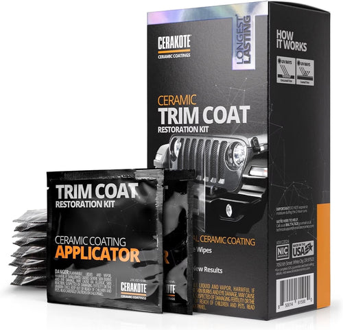 Ceramic Trim Coat Restoration Kit, Faded Plastic Trim Restorer with 200 Wash Rating